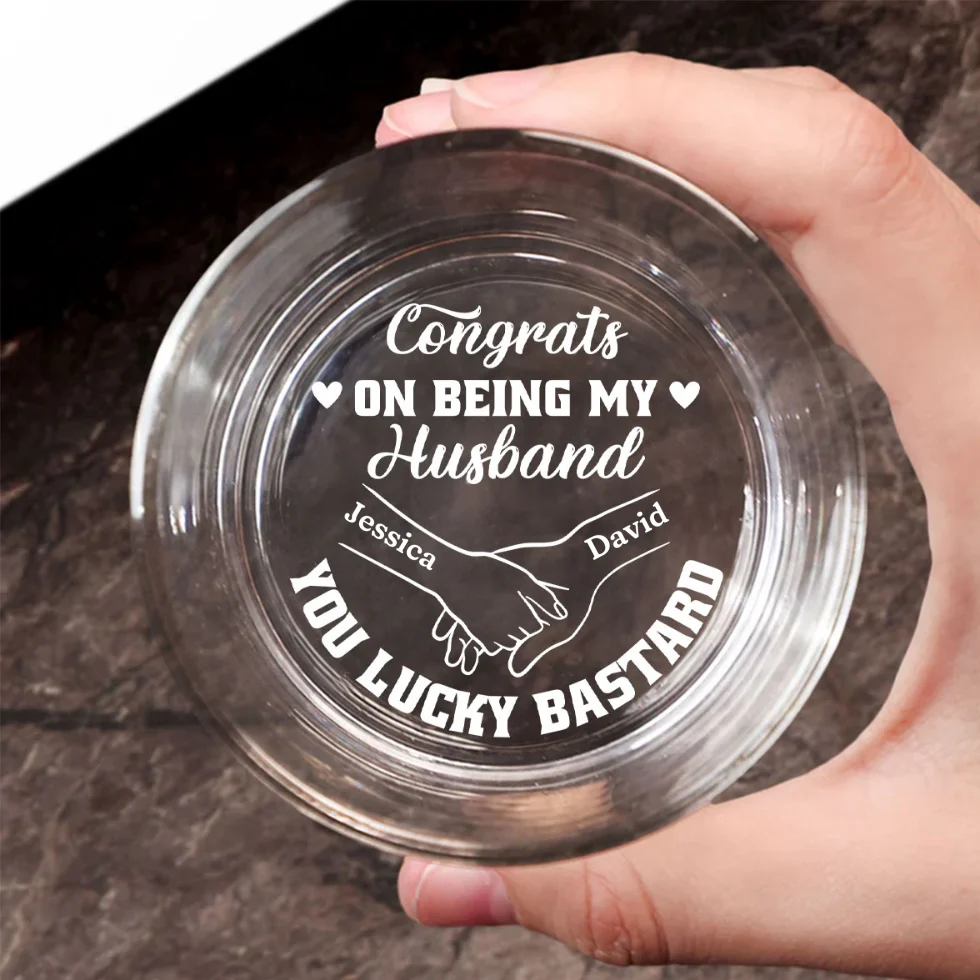 Congrats My Bastard - Personalized Custom Engraved Whiskey Glass - Image 7