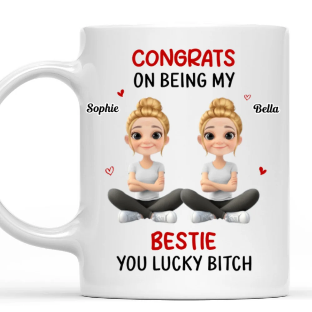 Congrats My Bestie - Personalized Custom Coffee Mug - Image 8