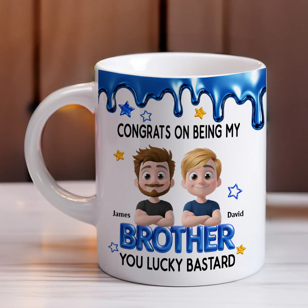 Congrats My Brother - Personalized Custom Coffee Mug - Image 2