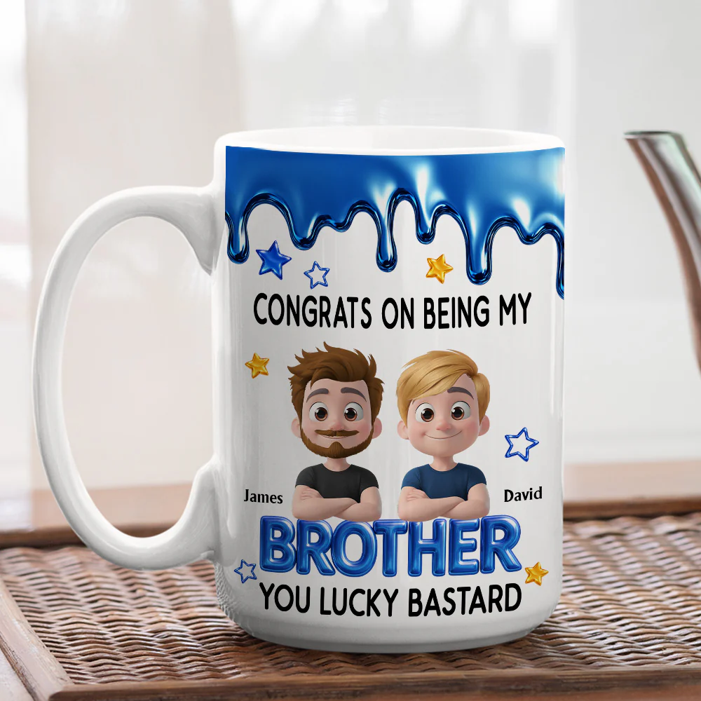 Congrats My Brother - Personalized Custom Coffee Mug - Image 4
