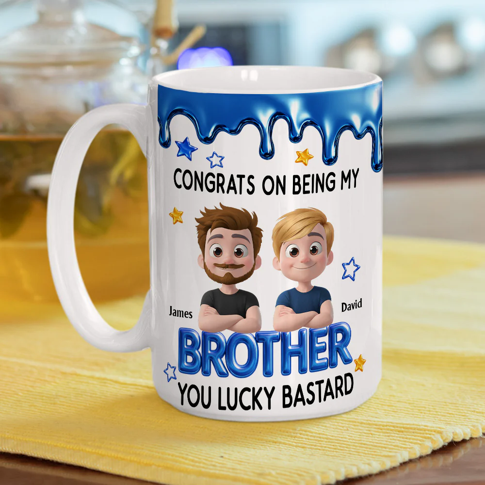 Congrats My Brother - Personalized Custom Coffee Mug - Image 5