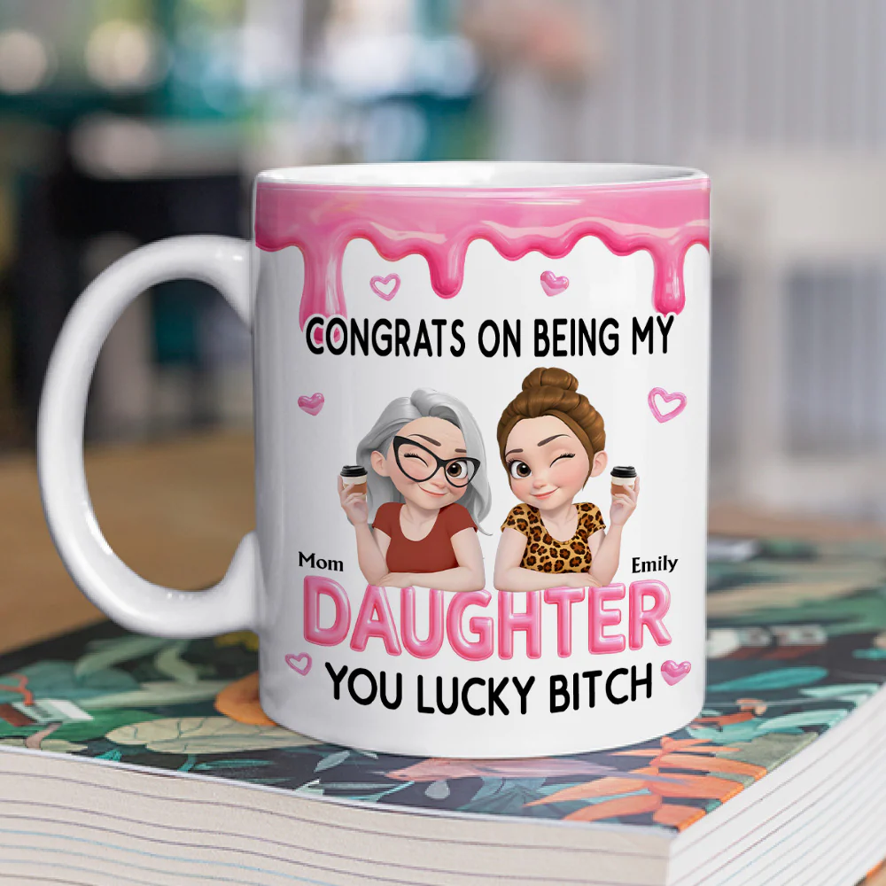 Congrats My Daughter - Personalized Custom Coffee Mug - Image 2