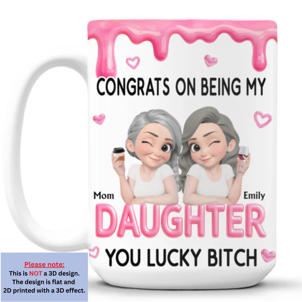 Congrats My Daughter - Personalized Custom Coffee Mug - Image 7