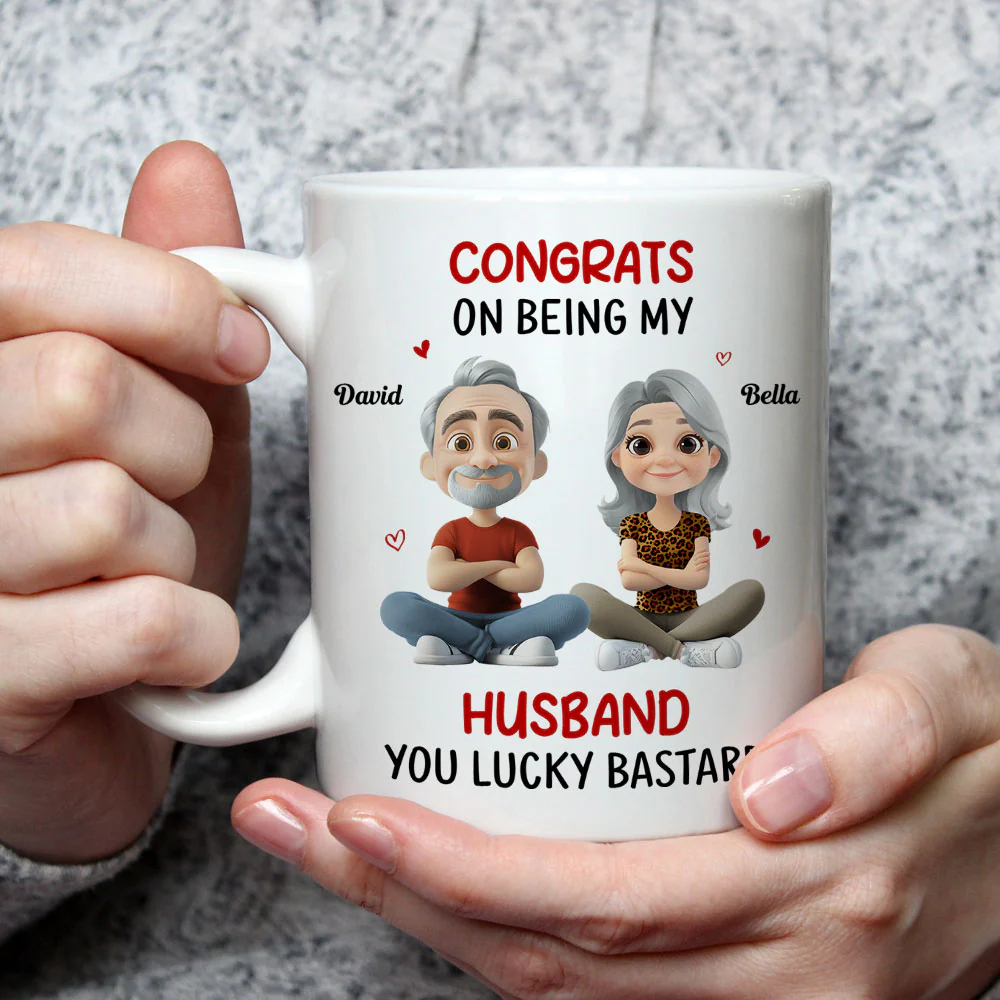 Congrats My Husband - Personalized Custom Coffee Mug - Image 2