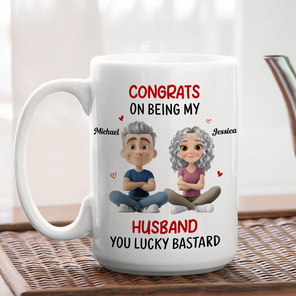 Congrats My Husband - Personalized Custom Coffee Mug - Image 5