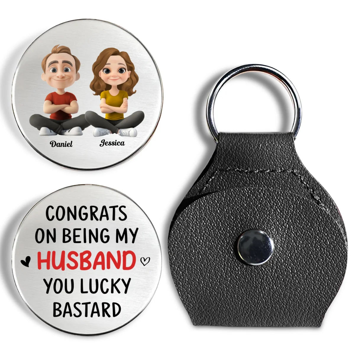 Congrats My Husband - Personalized Custom Pocket Hug - Image 7