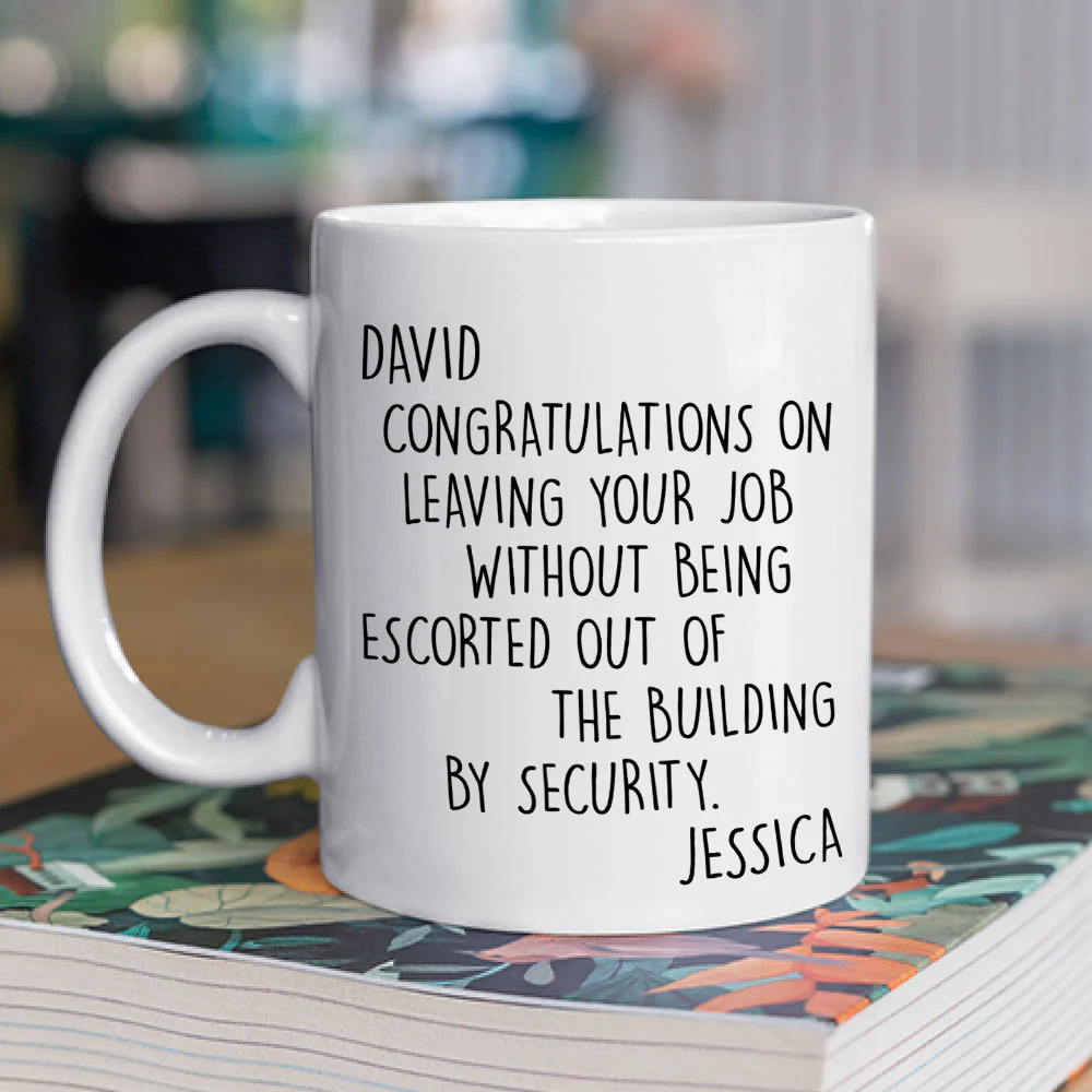 Congrats On A Graceful Exit - Personalized Custom Coffee Mug - Image 2