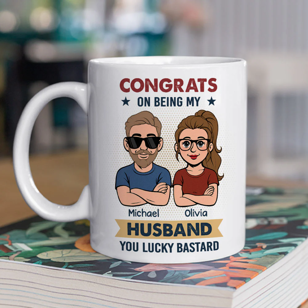 Congrats On Being Mine - Personalized Custom Coffee Mug - Image 2