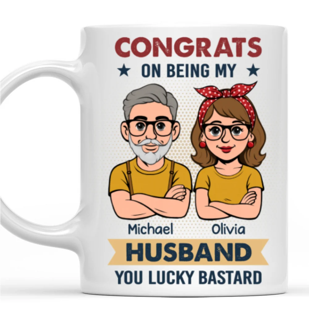 Congrats On Being Mine - Personalized Custom Coffee Mug - Image 6