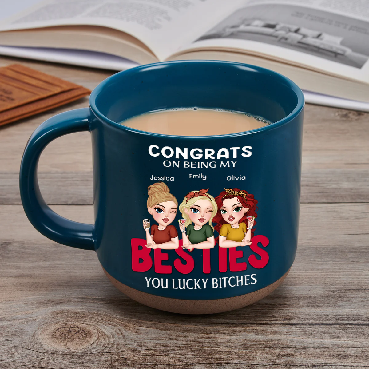 Congrats On Being My Bestie 2024 - Personalized Custom Pottery Mug - Image 3