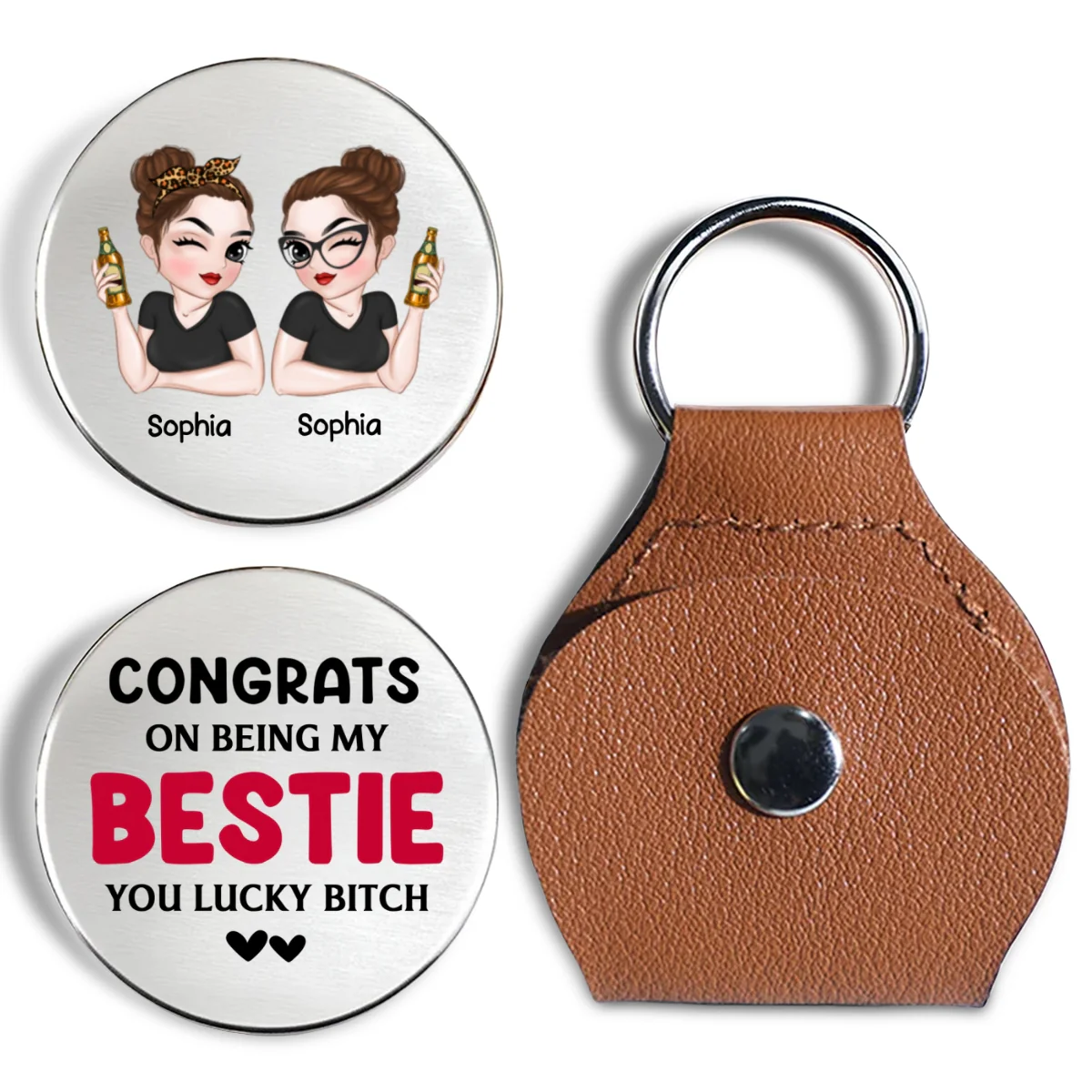 Congrats On Being My Bestie - Personalized Custom Pocket Hug - Image 6
