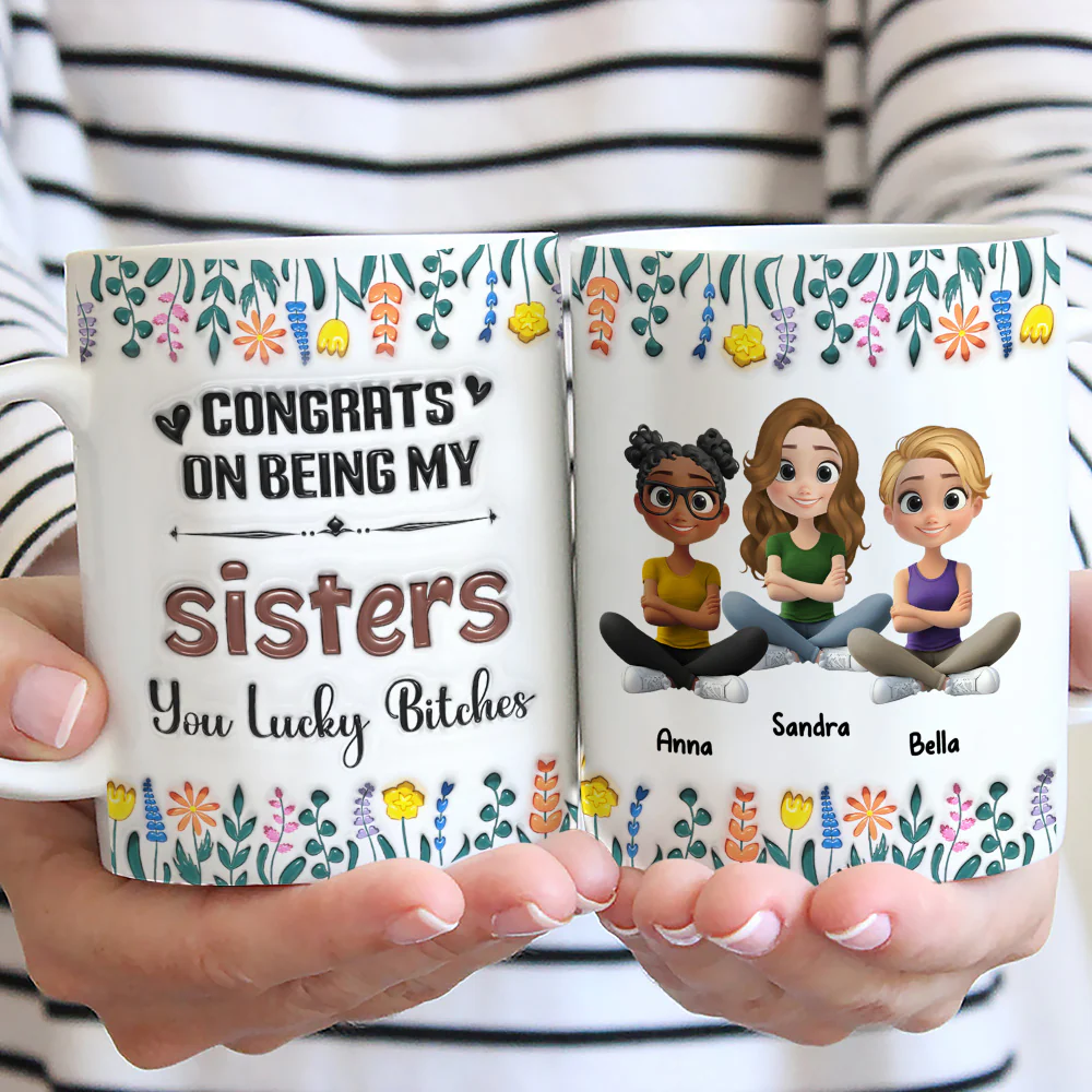 Congrats On Being My Forever Bestie - Personalized Custom 3D Inflated Effect Mug - Image 4