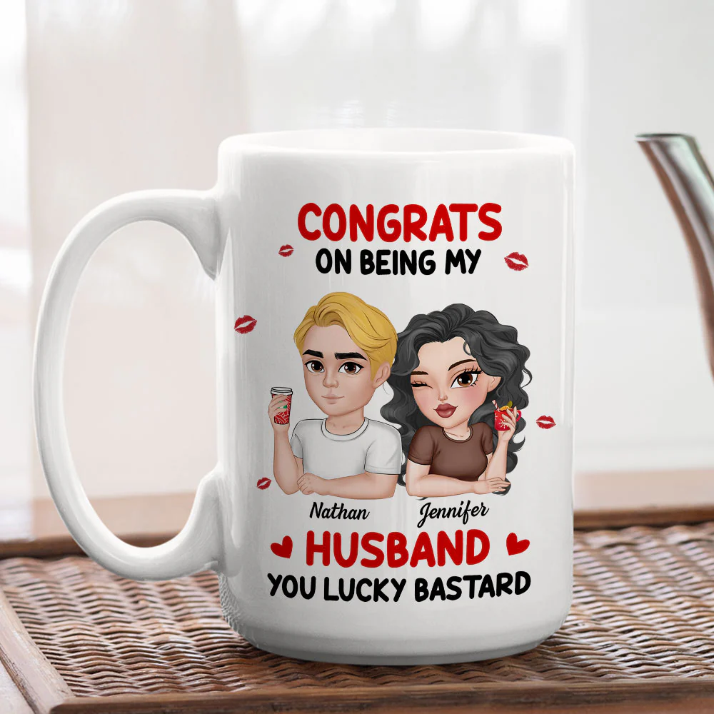 Congrats On Being My Husband - Personalized Custom Coffee Mug - Image 5