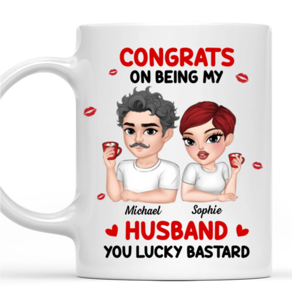 Congrats On Being My Husband - Personalized Custom Coffee Mug - Image 7