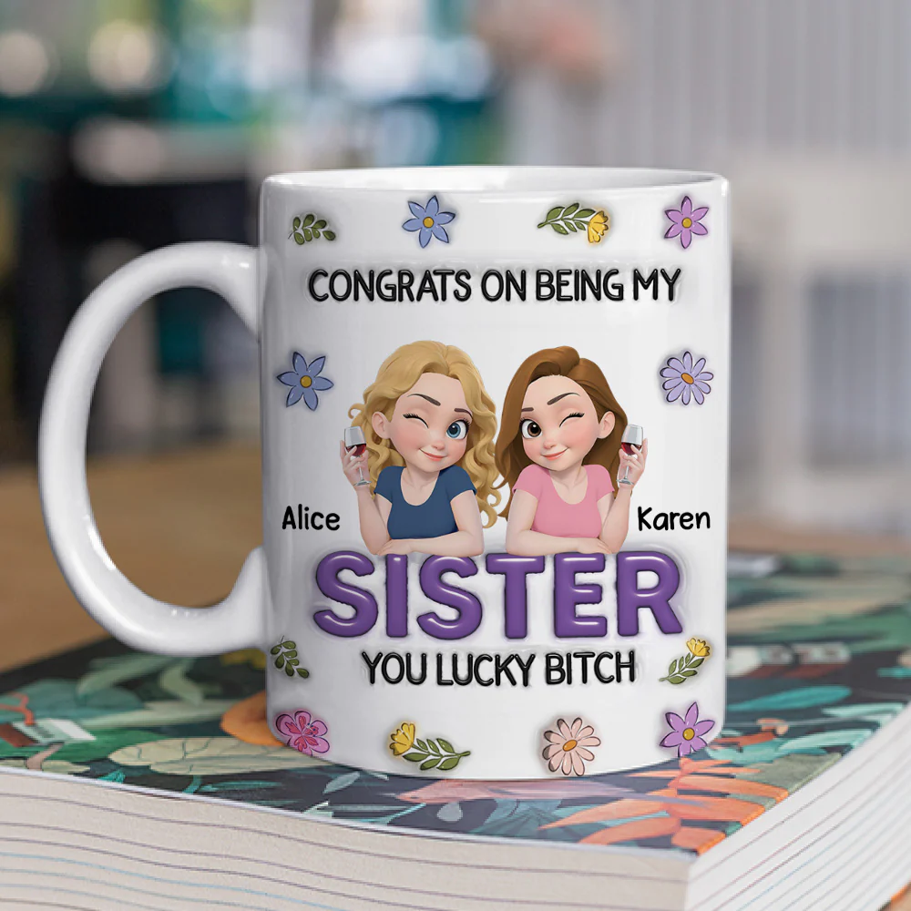 Congrats - Personalized Custom 3D Inflated Effect Mug - Image 2