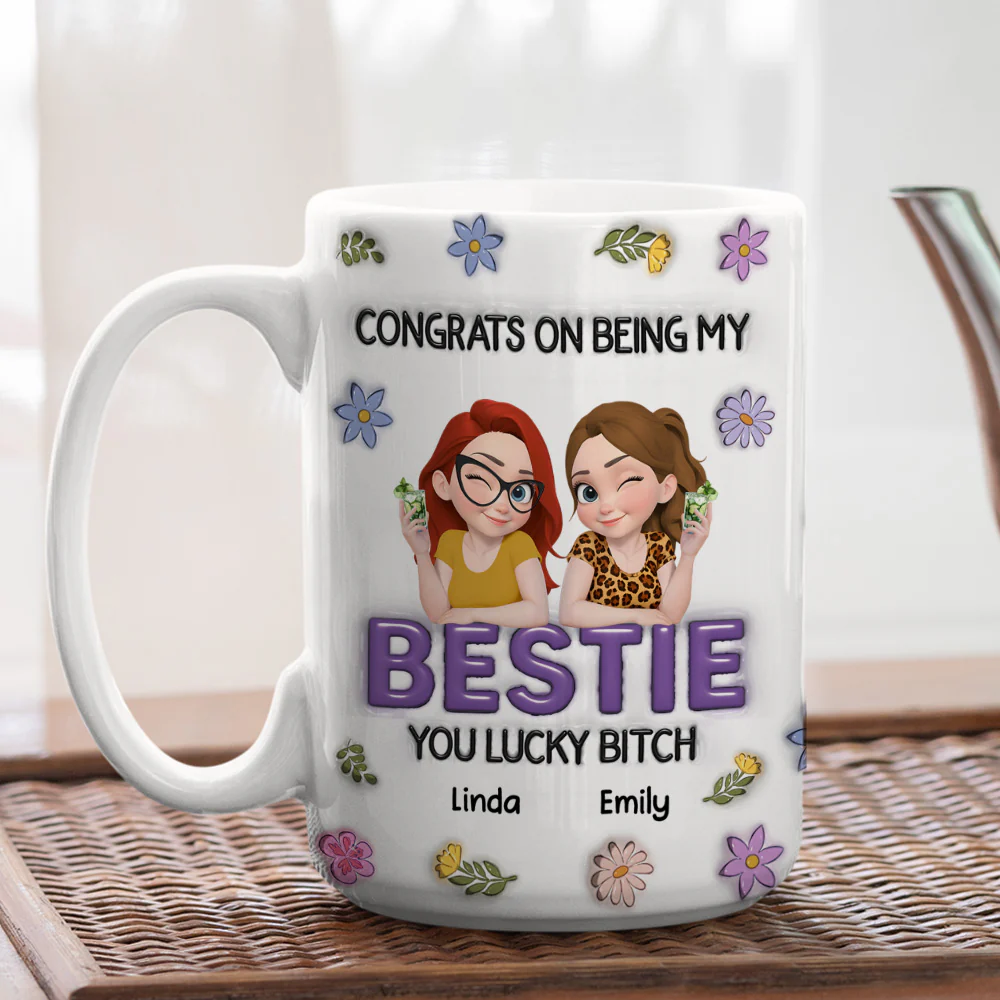Congrats - Personalized Custom 3D Inflated Effect Mug - Image 5