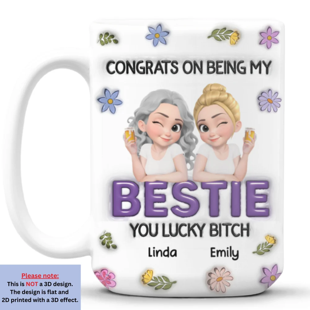 Congrats - Personalized Custom 3D Inflated Effect Mug - Image 8