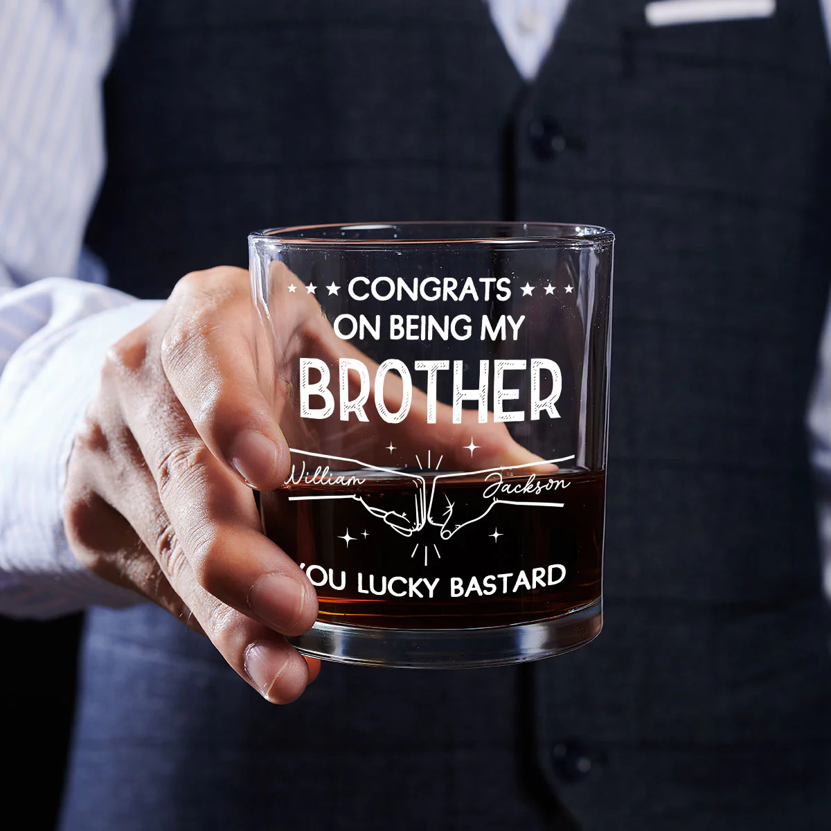 Congrats - Personalized Custom Whiskey Glass - Image 5