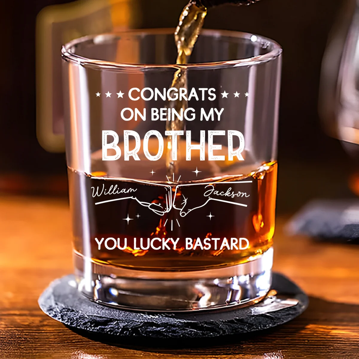 Congrats - Personalized Custom Whiskey Glass - Image 7