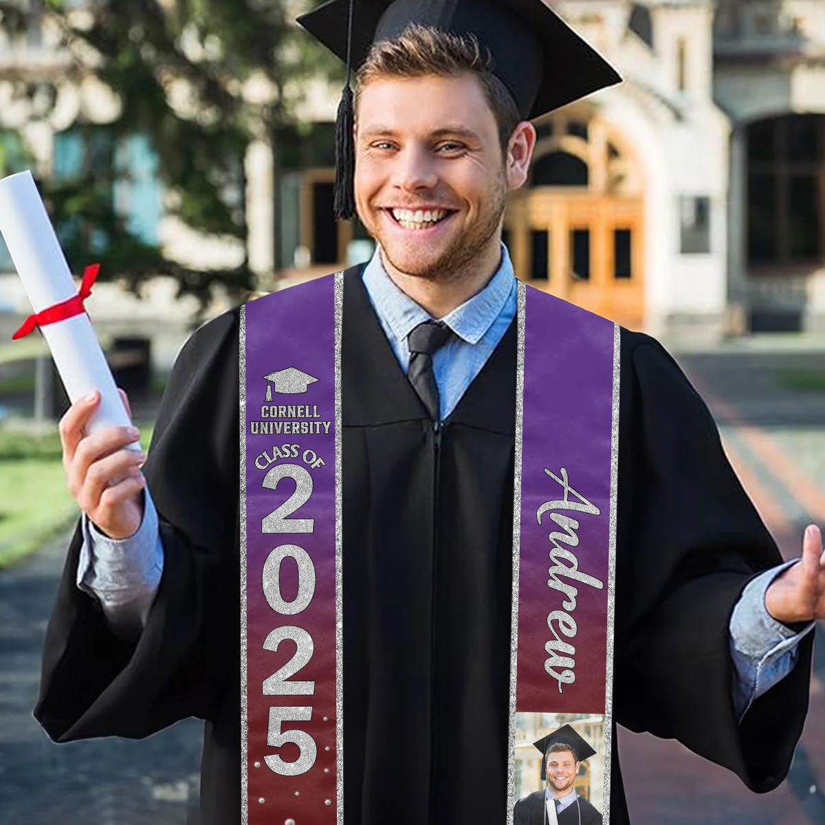 Congratulations On Your Graduation - Personalized Custom Graduation Stole - Image 5