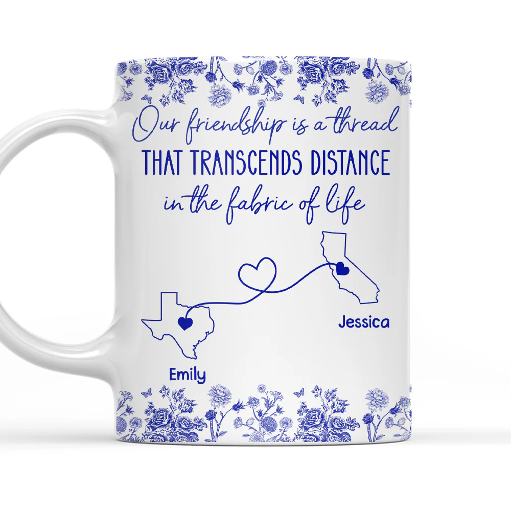 Connected By An Unseen Thread - Personalized Custom Coffee Mug - Image 4