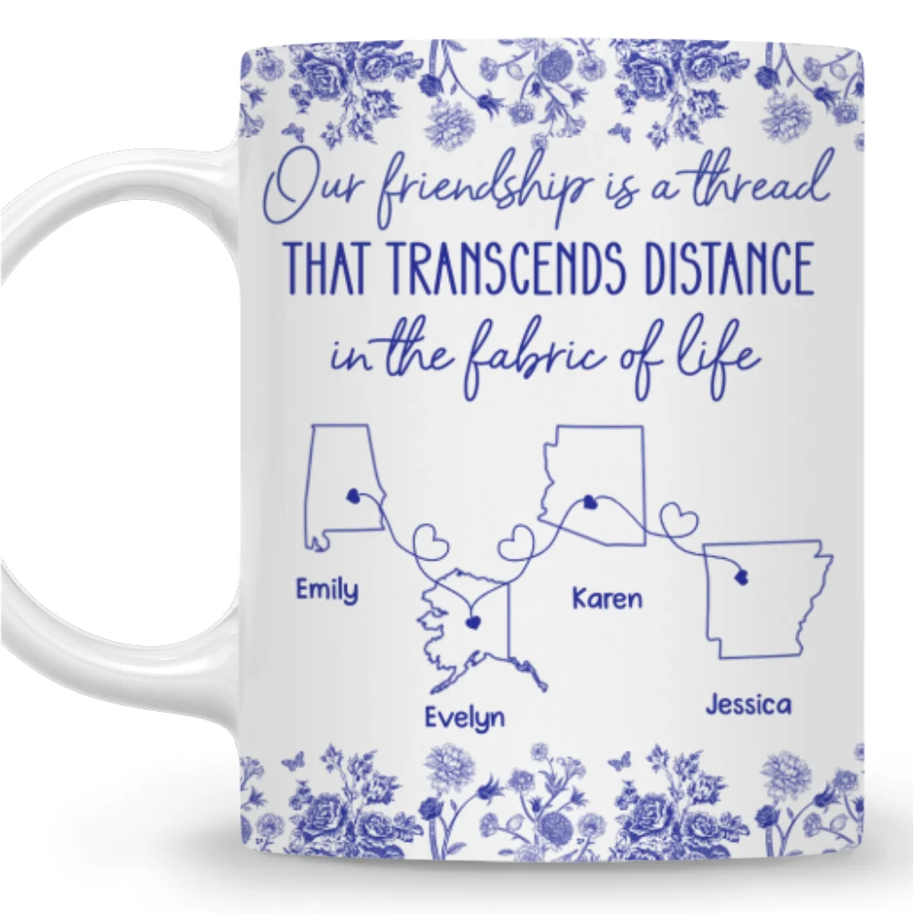 Connected By An Unseen Thread - Personalized Custom Coffee Mug - Image 7