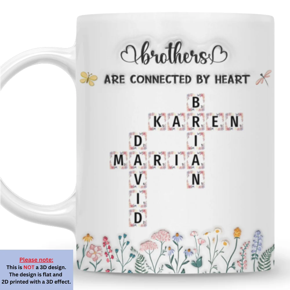 Connected By Heart Forever Always - Personalized Custom 3D Inflated Effect Mug - Image 7