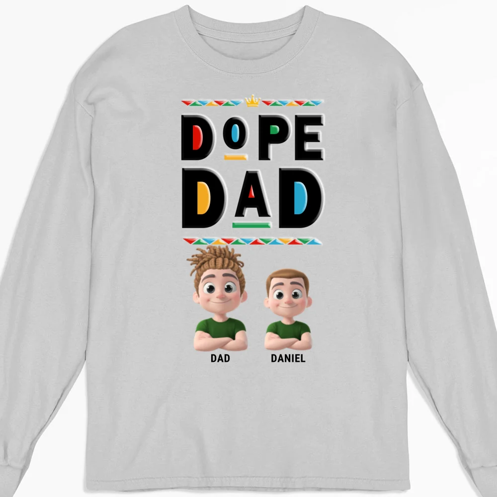 Cool Black Dad - Personalized Custom Shirt - Image 11