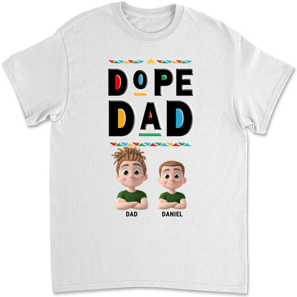 Cool Black Dad - Personalized Custom Shirt - Image 6