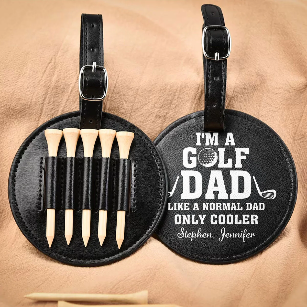 Cool Golf Dad - Personalized Custom Golf Tee Bag - Image 2