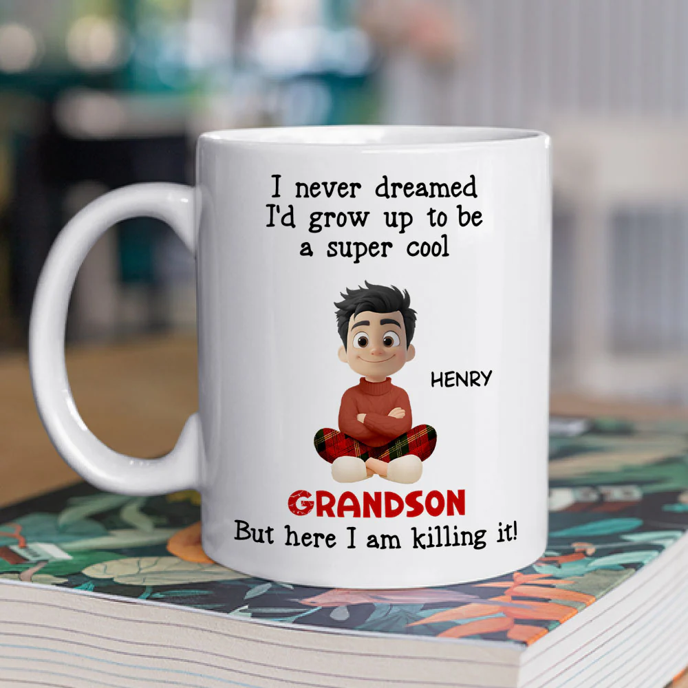 Cool Grandson - Personalized Custom Coffee Mug - Image 2