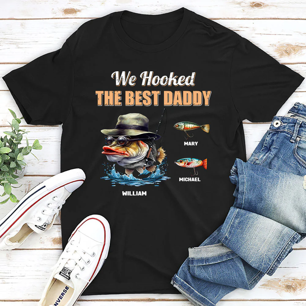 We Hooked The Best Daddy - Personalized Custom Shirt - Image 2