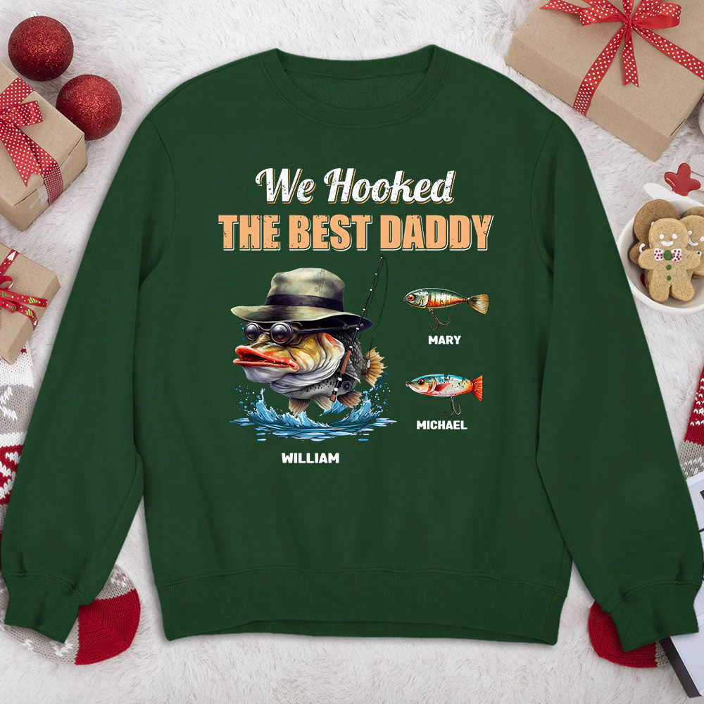 We Hooked The Best Daddy - Personalized Custom Shirt - Image 3