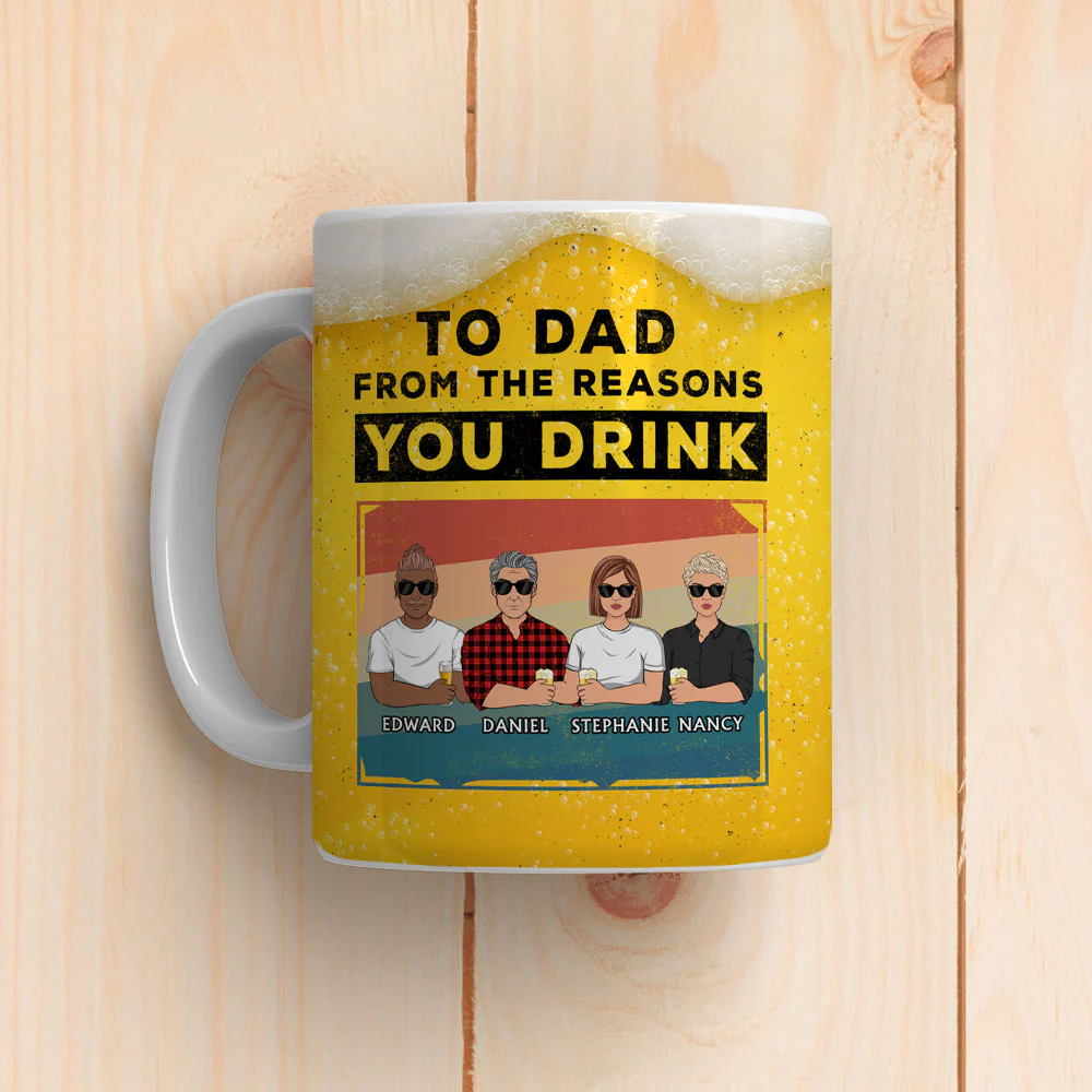 Reason You Drink - Personalized Custom Coffee Mug - Image 3