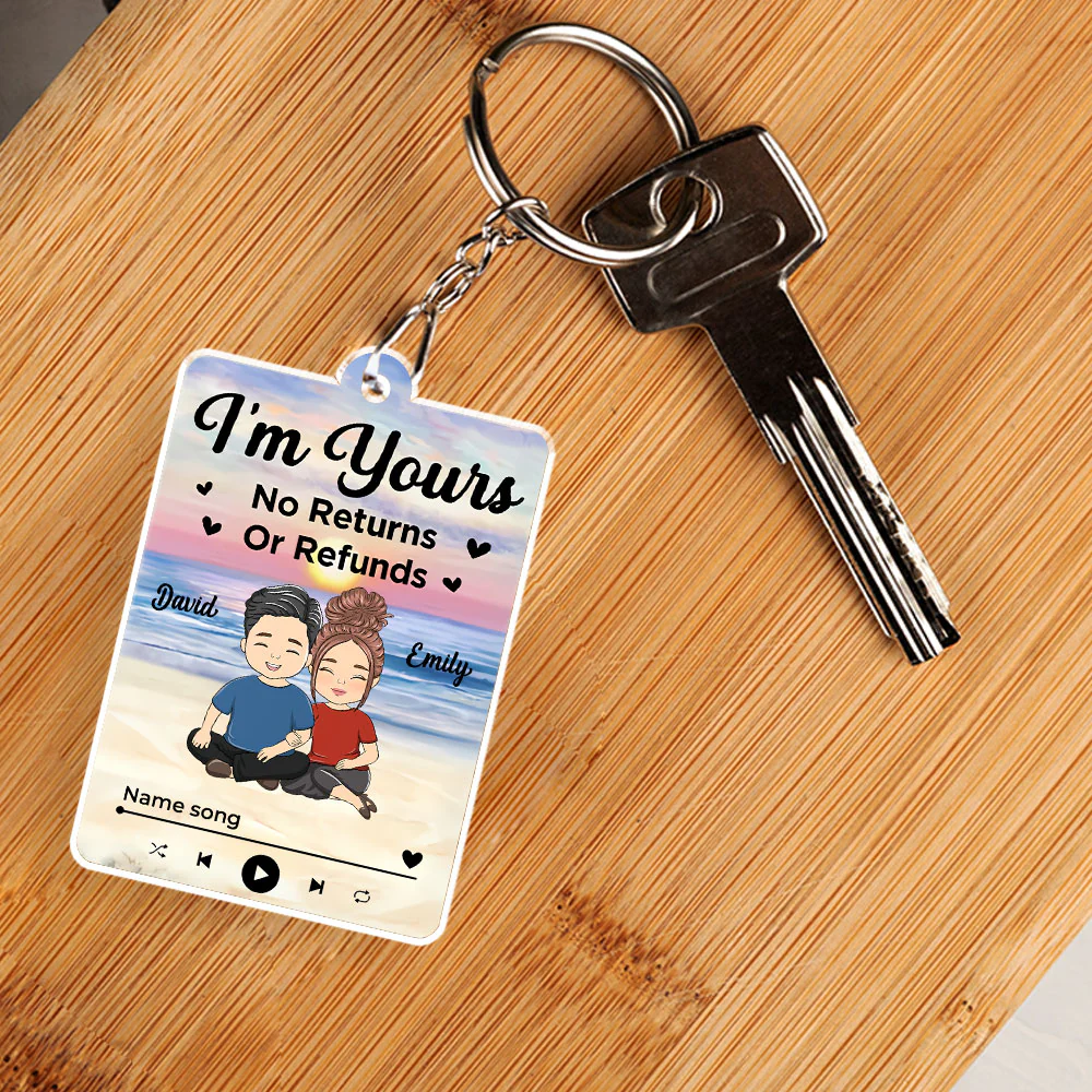 Couple Favorite Song - Personalized Custom Acrylic Keychain - Image 3
