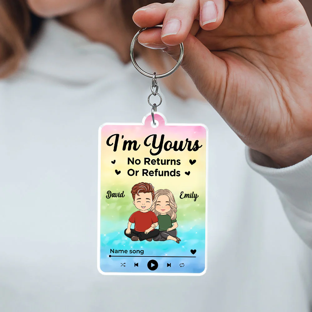 Couple Favorite Song - Personalized Custom Acrylic Keychain - Image 4