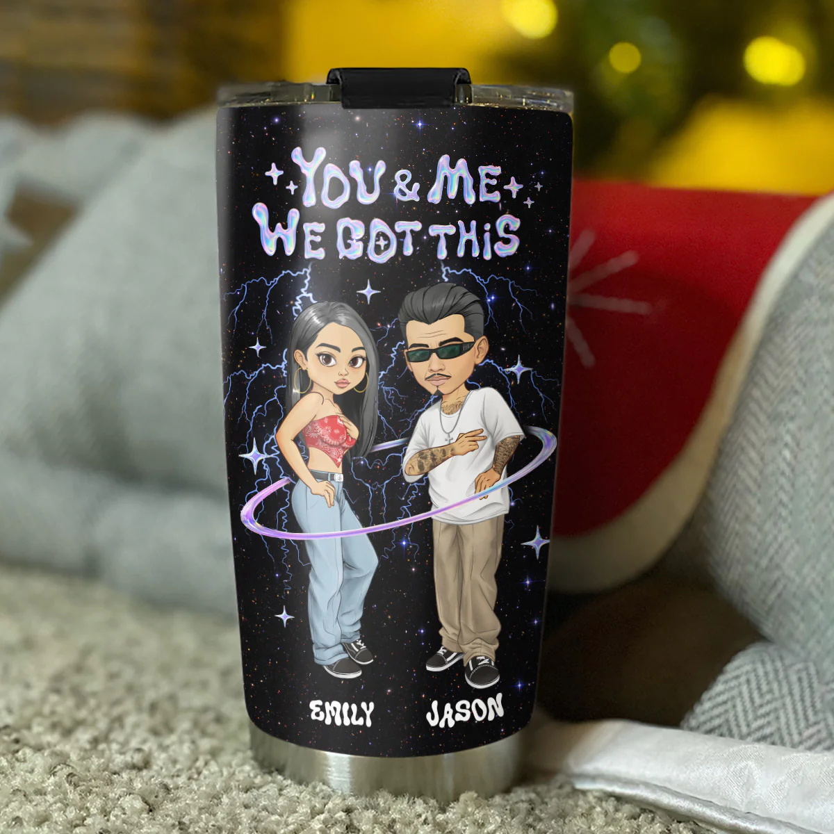 Couple Hologram - Personalized Custom Tumbler - Image 5