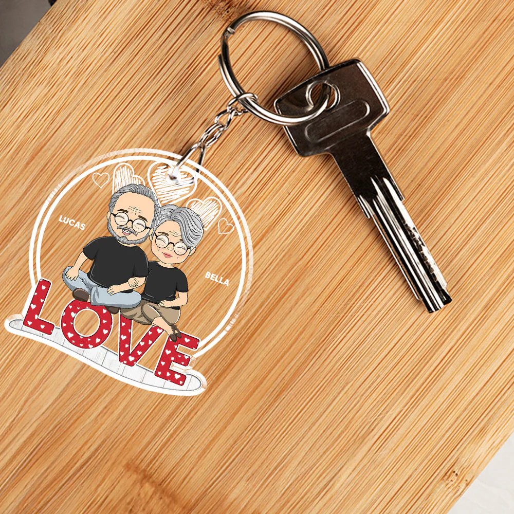 Couple Love - Personalized Custom Acrylic Keychain - Image 4