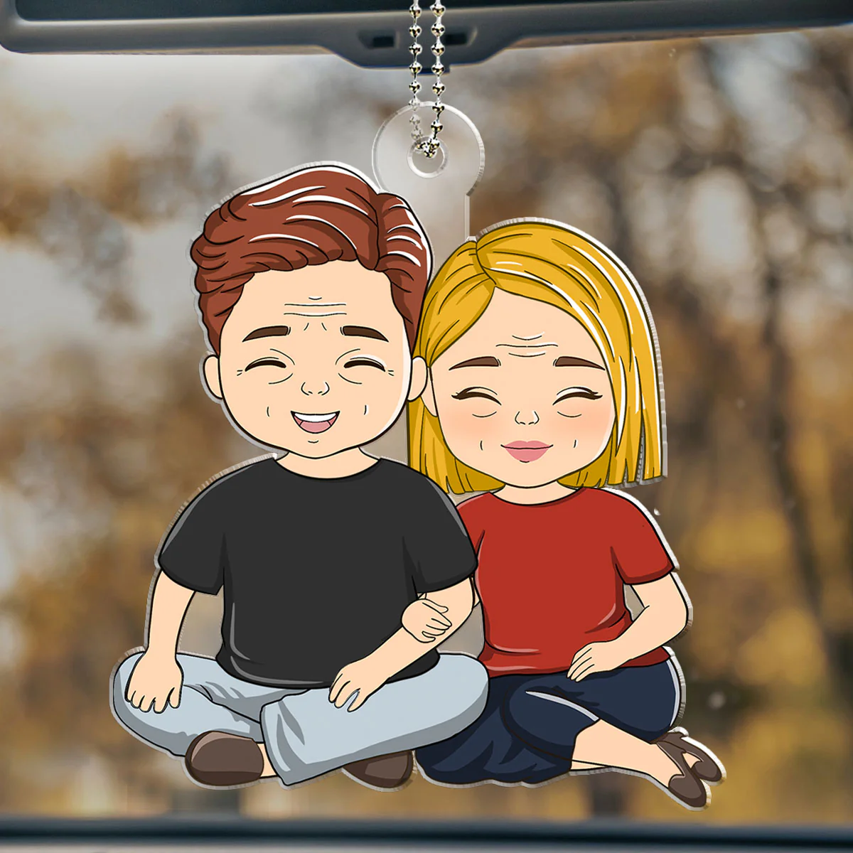 Couple Love - Personalized Custom Car Ornament - Image 4