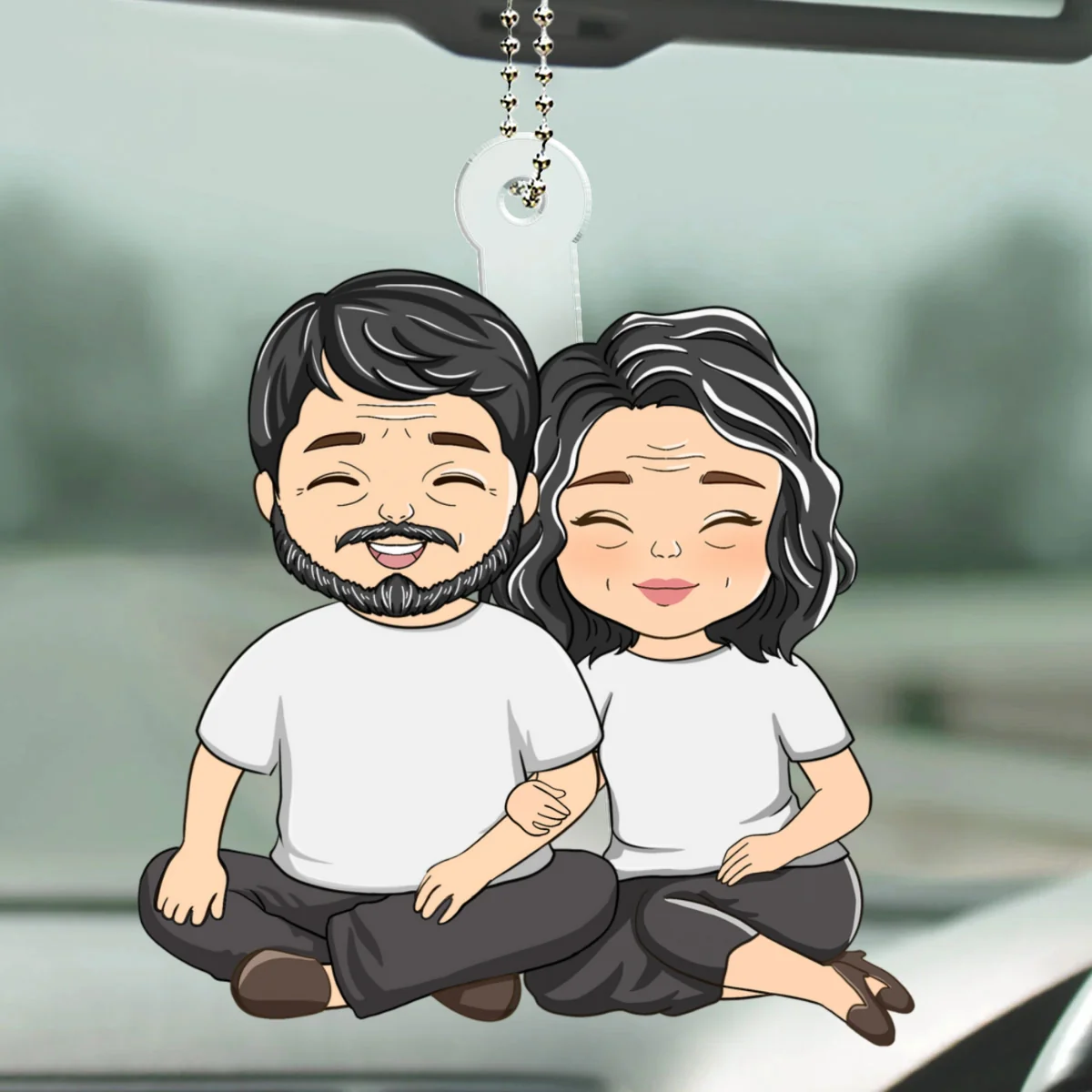 Couple Love - Personalized Custom Car Ornament - Image 7