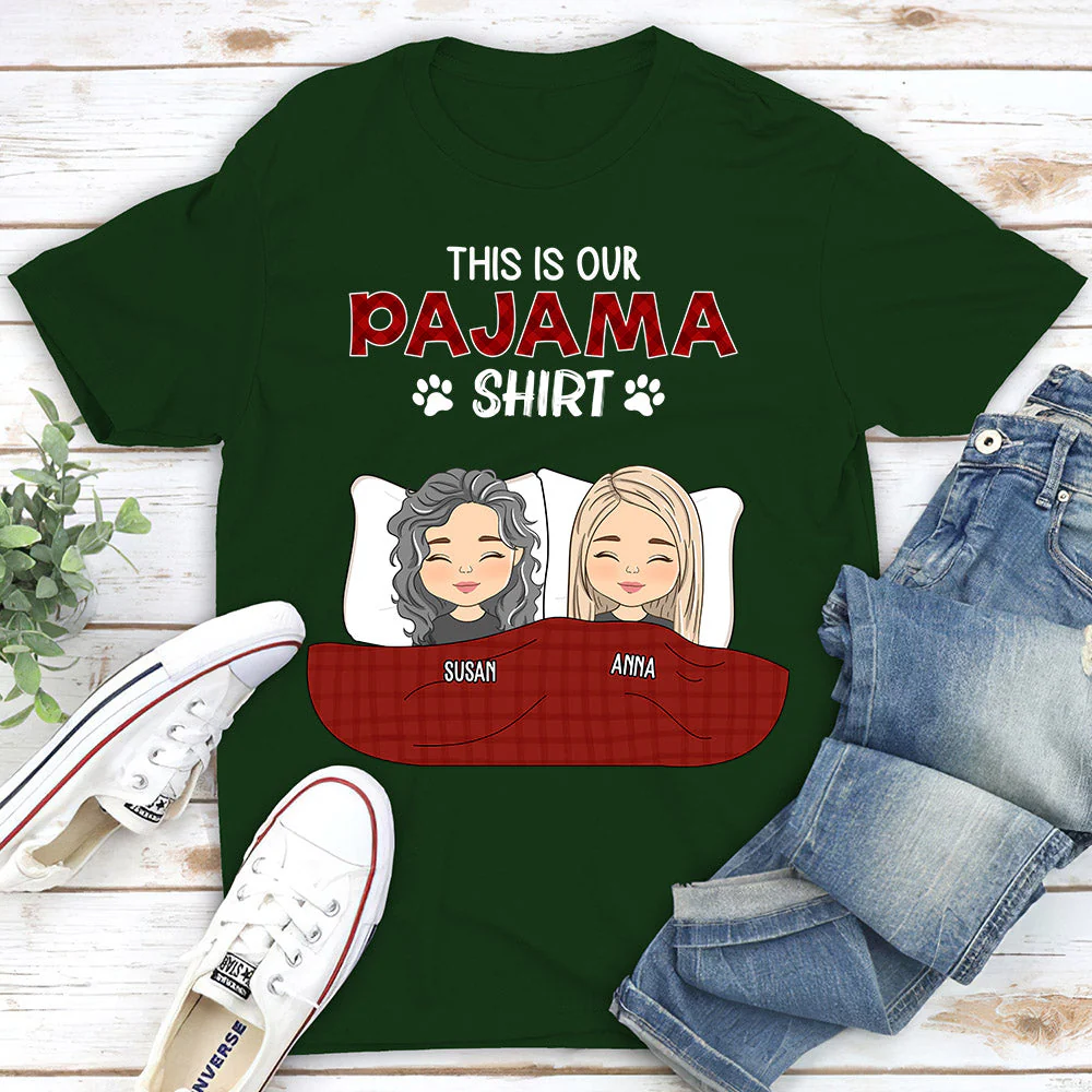Couple Pajama - Personalized Custom Classic T-shirt - Image 3