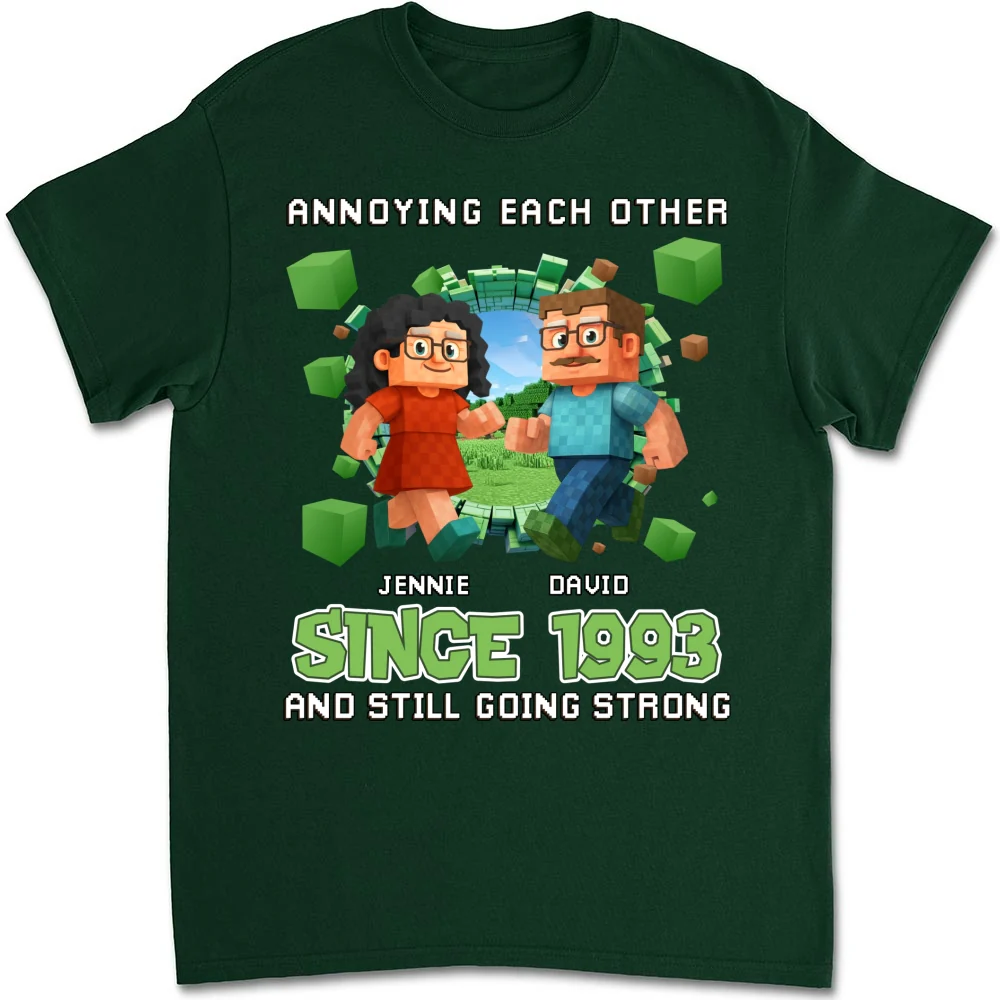 Couple Pixel - Personalized Custom Shirt - Image 8