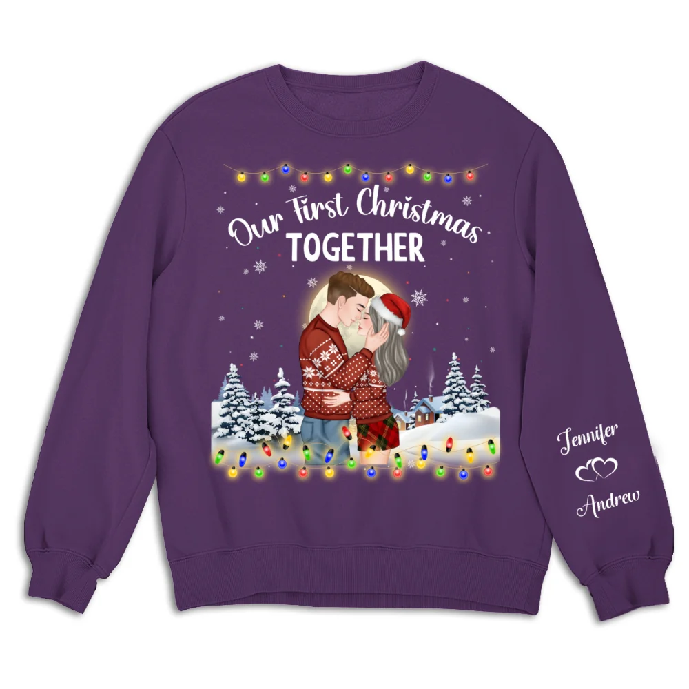 Couple Together Christmas - Personalized Custom Sweatshirt - Image 8