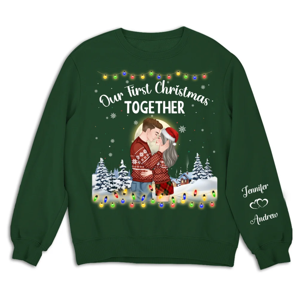 Couple Together Christmas - Personalized Custom Sweatshirt - Image 9