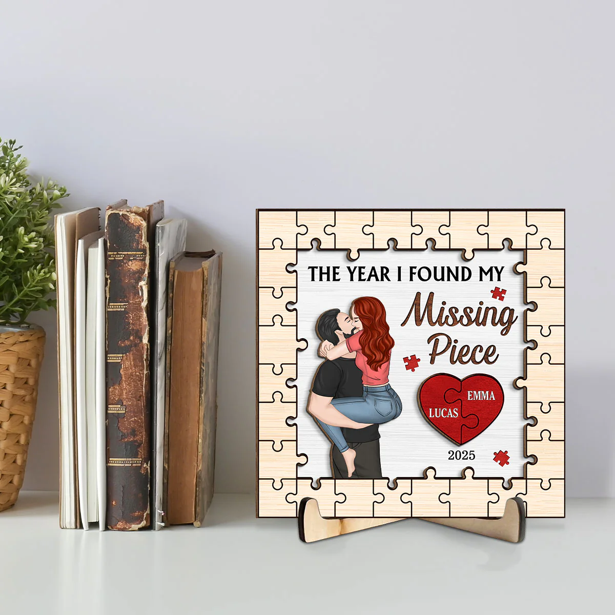 Couple With Love - Personalized Custom Wooden Plaque - Image 5