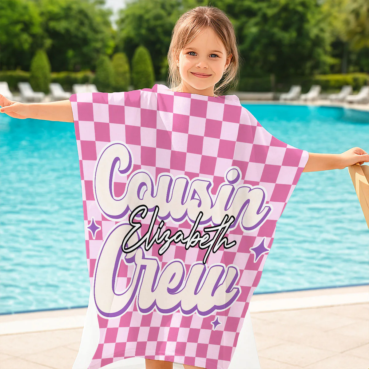 Cousin Crew - Personalized Custom Hooded Beach Towel - Image 3