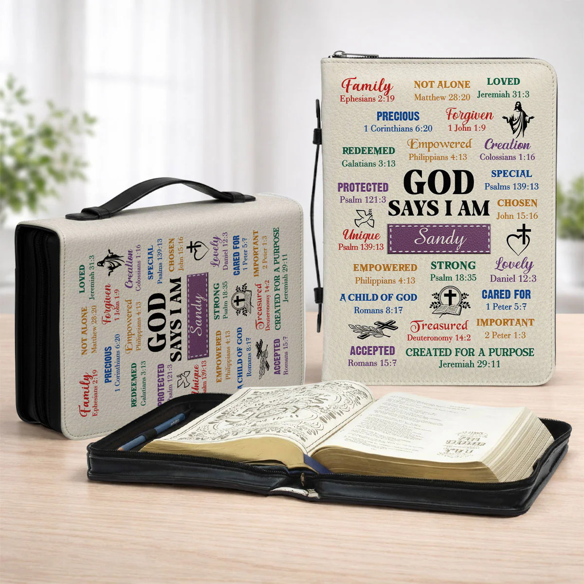 Covered By Grace - Personalized Custom Bible Cover