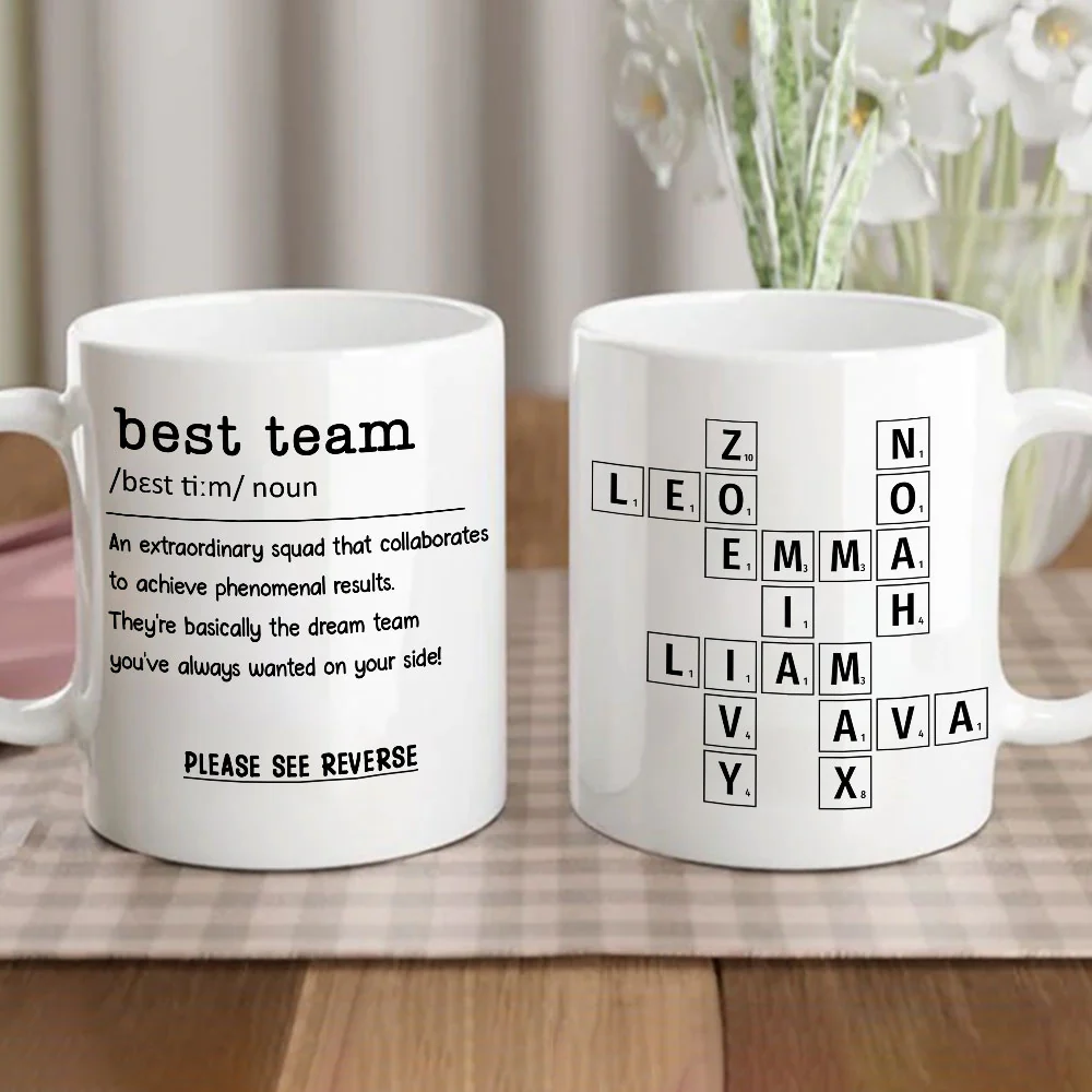 Coworker Crossword - Personalized Custom Coffee Mug - Image 6