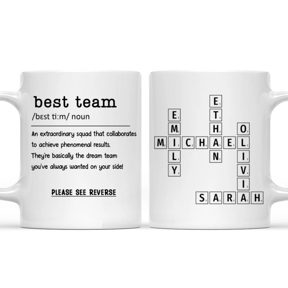 Coworker Crossword - Personalized Custom Coffee Mug - Image 7