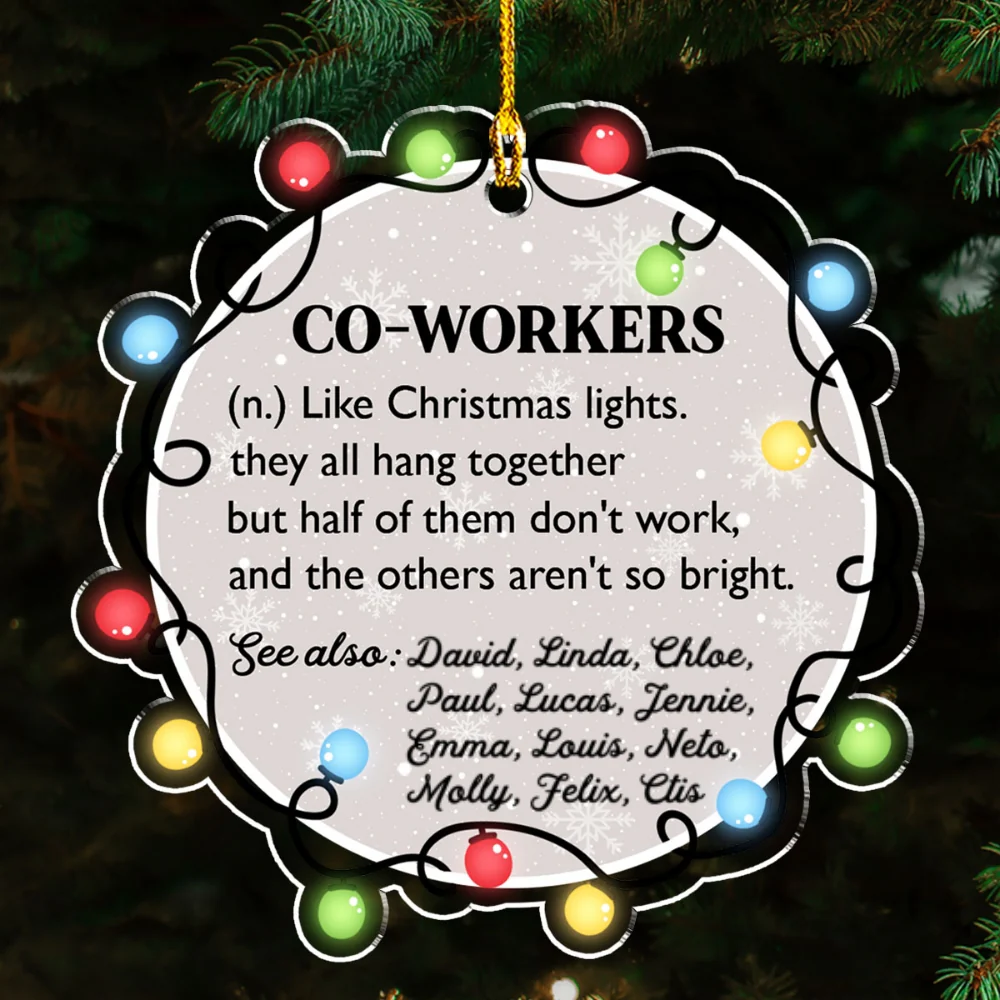 Coworker Like Christmas Lights - Personalized Custom Acrylic Ornament - Image 5